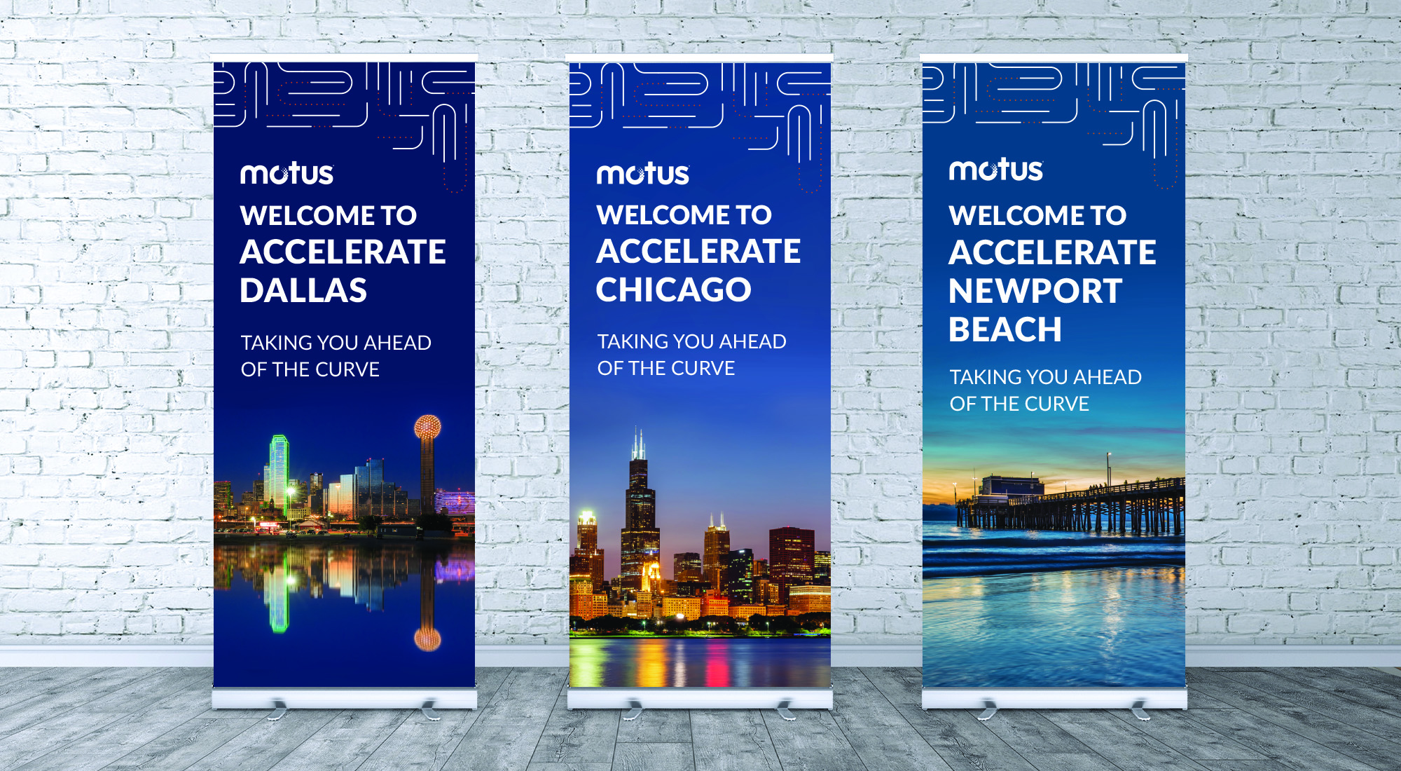 Motus event design banners